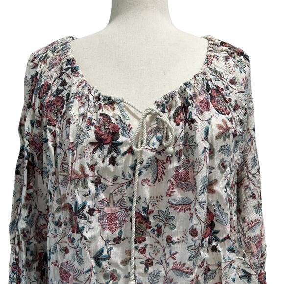 Denim & Supply Ralph Lauren Top Size Large Boho Western Country Floral Shirt - Picture 2 of 9